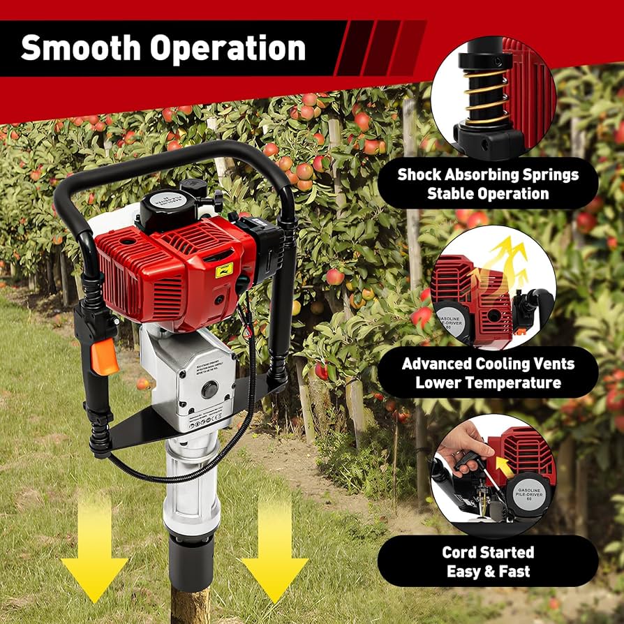 Amazon.com: Pile Driver T Post Driver Gas Powered Push Pile